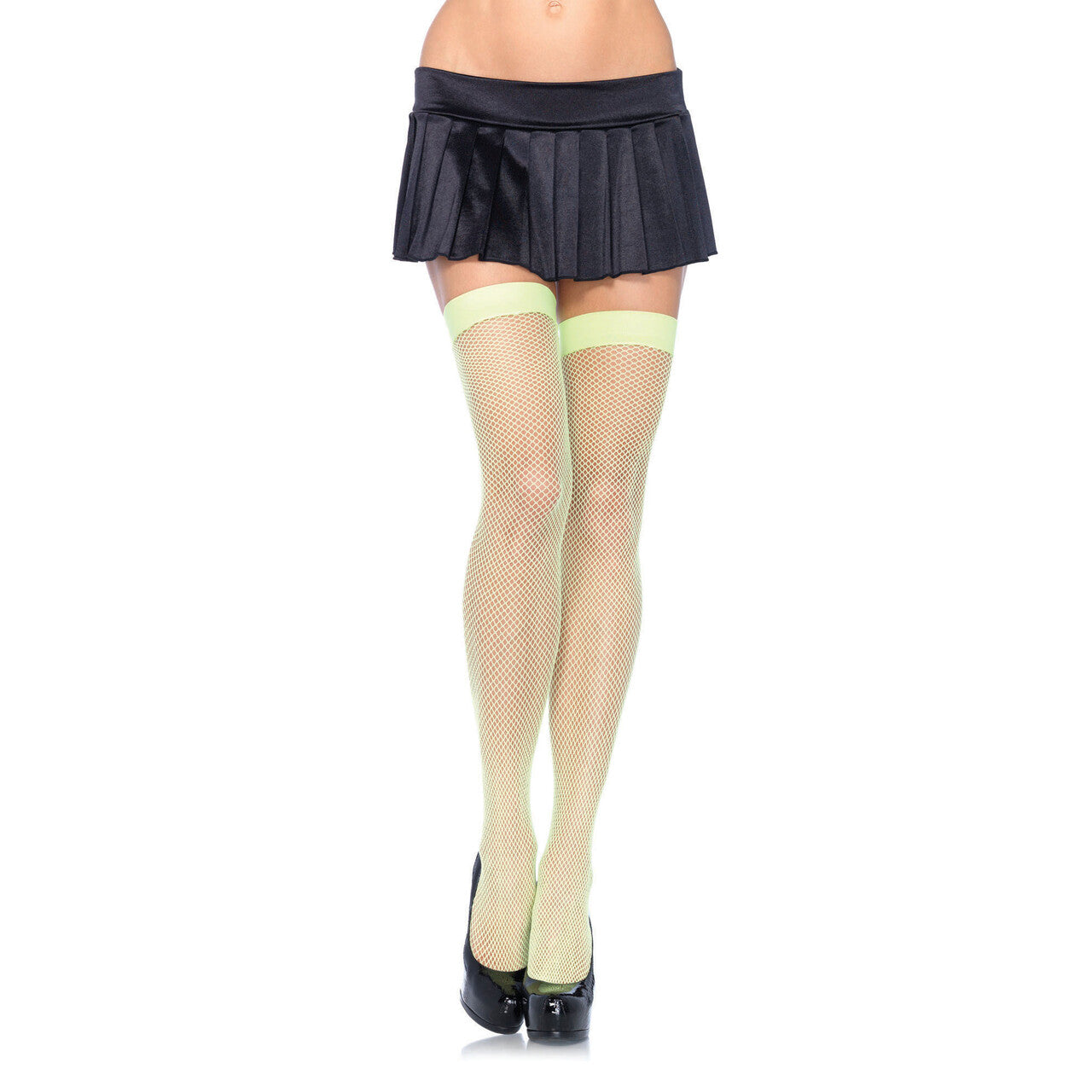 Op deze afbeelding zie je een Accessoires, van het merk Leg Avenue. Nylon Visnet Kousen Groen