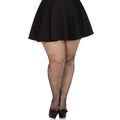 Visnet Panty Zwart Met Glitters Plus Size