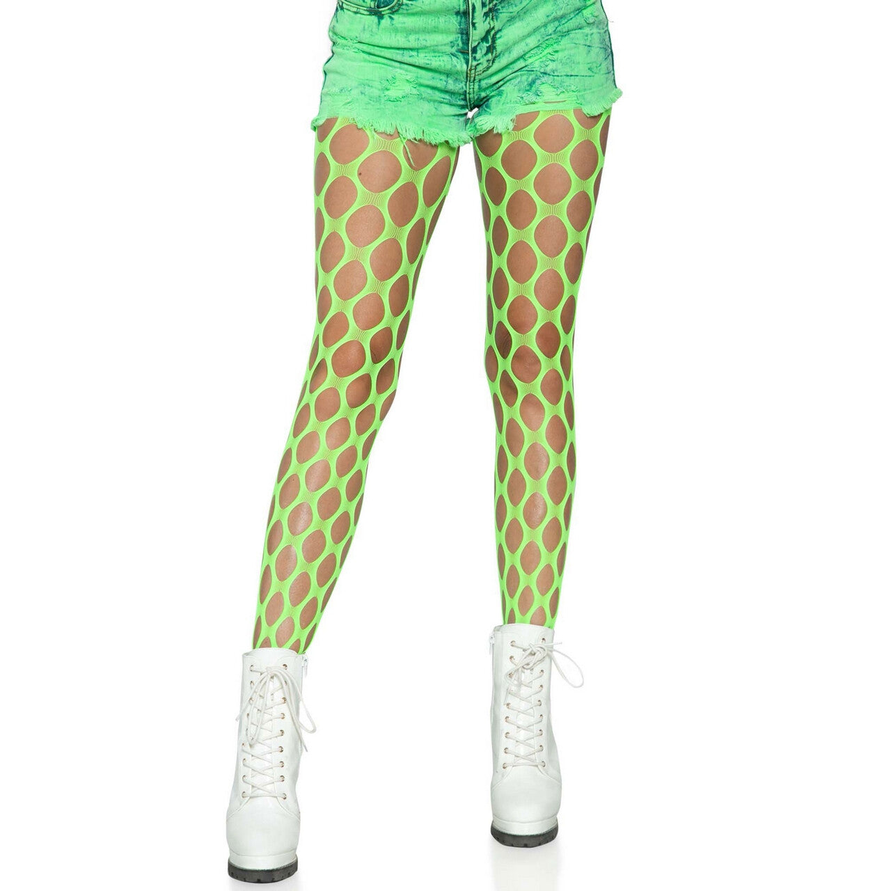 Op deze afbeelding zie je een Accessoires, van het merk Leg Avenue. Grote Gaten Visnet Groen