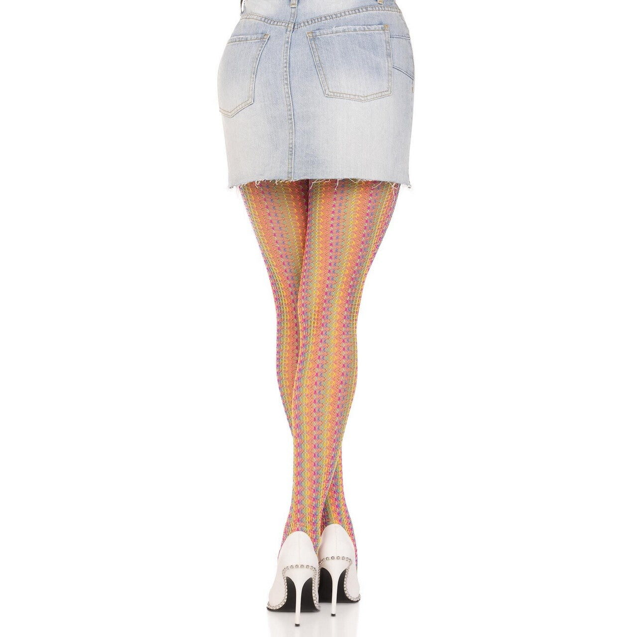 Op deze afbeelding zie je een Accessoires, van het merk Leg Avenue. Visnet Panty Over The Rainbow