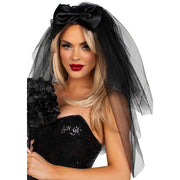 Op deze afbeelding zie je een Accessoires, van het merk Leg Avenue. Black Widow Sluier