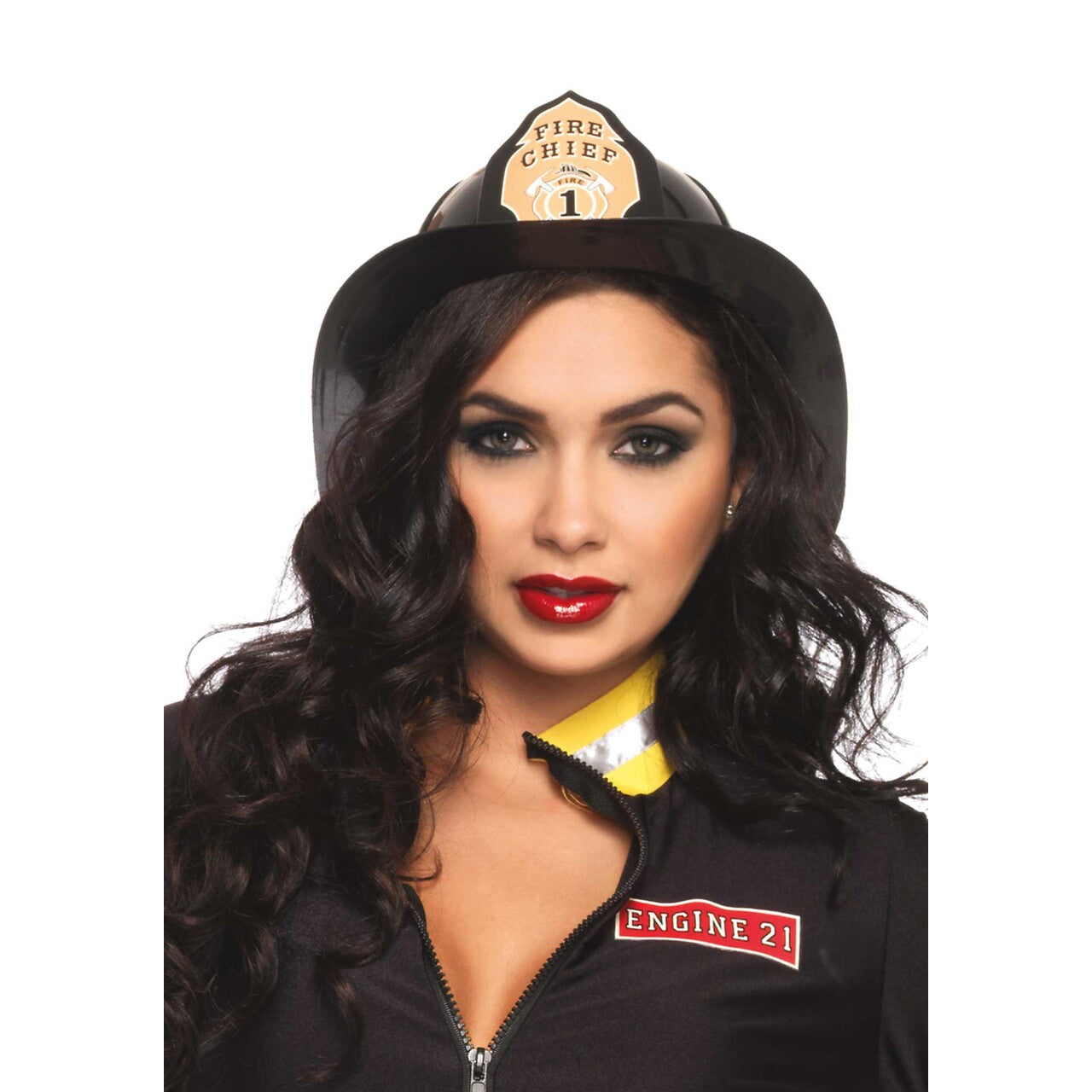 Op deze afbeelding zie je een Accessoires, van het merk Leg Avenue. Zwarte Brandweerman Helm