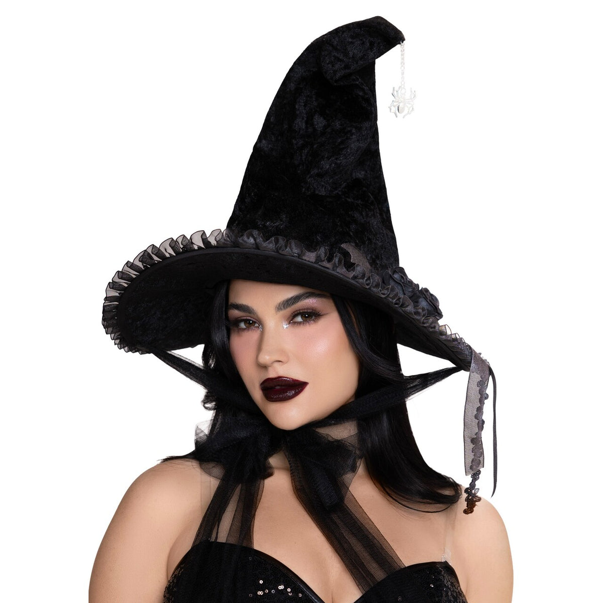 Op deze afbeelding zie je een Accessoires, van het merk Leg Avenue. Dark Lolita Velvet Witch Hat
