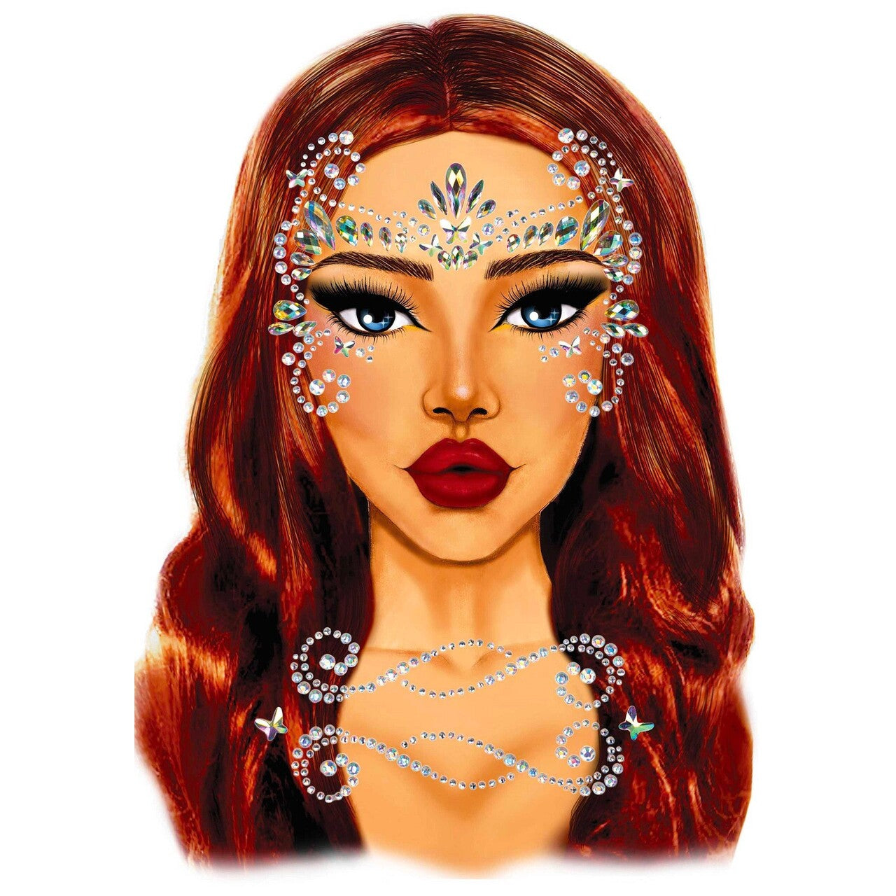 Op deze afbeelding zie je een Accessoires, van het merk Leg Avenue. Fairy Face Jewels Sticker