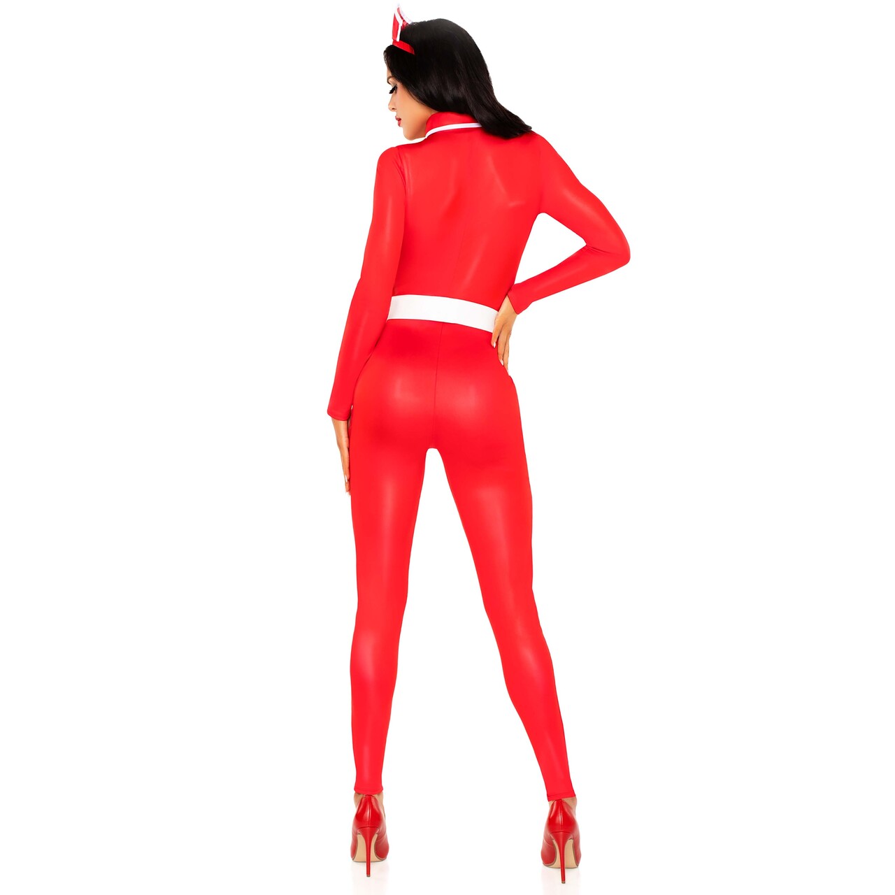 Op deze afbeelding zie je een Kostuums, van het merk Leg Avenue. Hospital Heartbreaker Catsuit Vrouw Kostuum