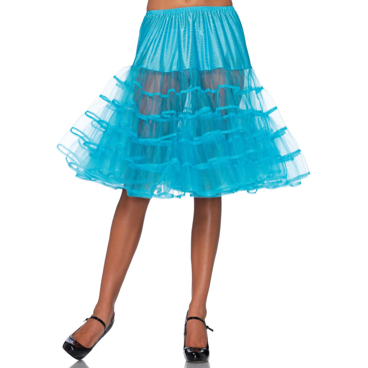 Op deze afbeelding zie je een Accessoires, van het merk Leg Avenue. Knielange Petticoat Twist Blauw