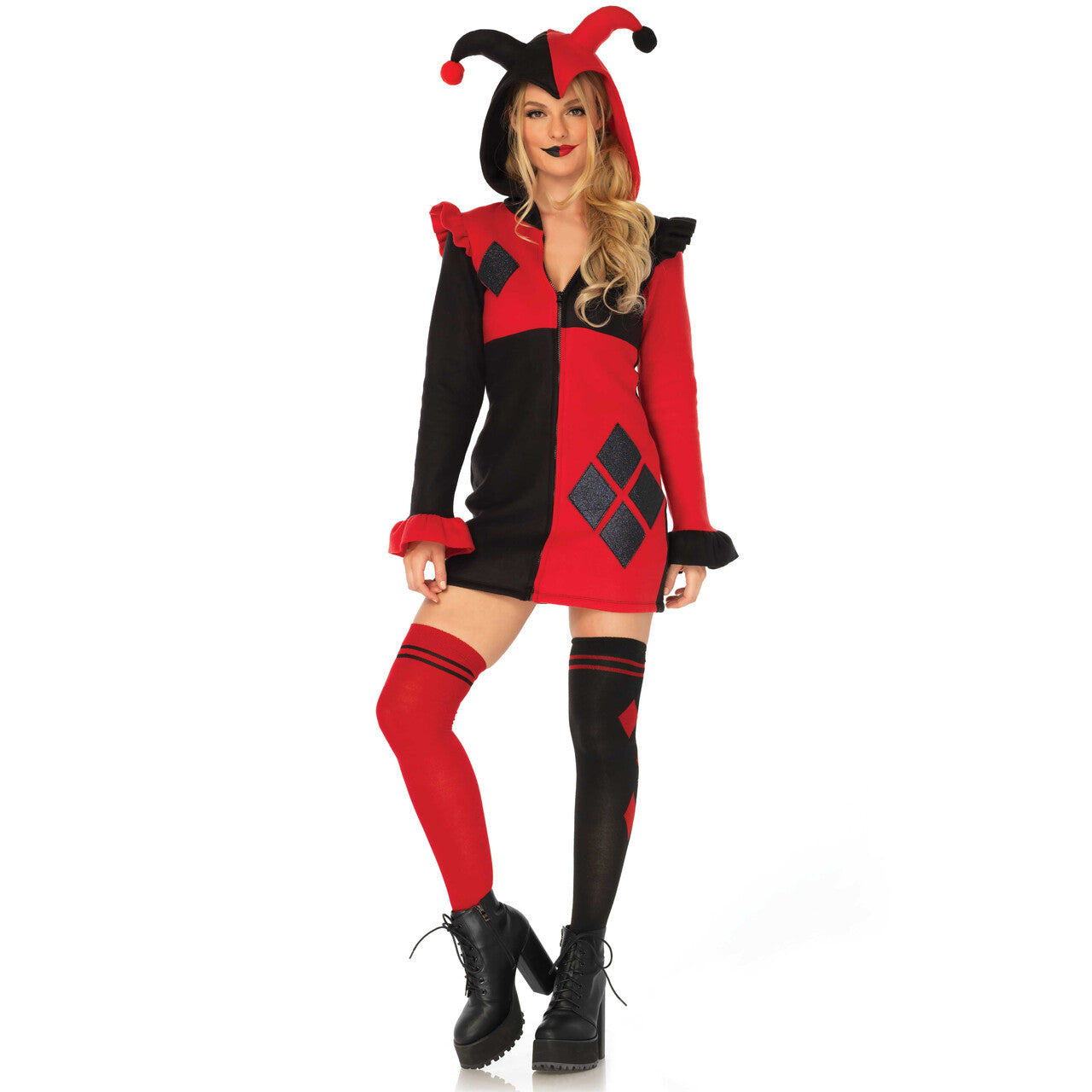 Op deze afbeelding zie je een Kostuums, van het merk Leg Avenue. Heerlijke Harlekijn Vrouw Kostuum