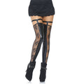 Kant En Leder Look Panty Zonder Voeten