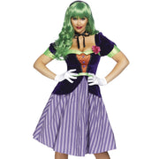 Op deze afbeelding zie je een Kostuums, van het merk Leg Avenue. Batman Strip The Joker Kreng Vrouw Kostuum