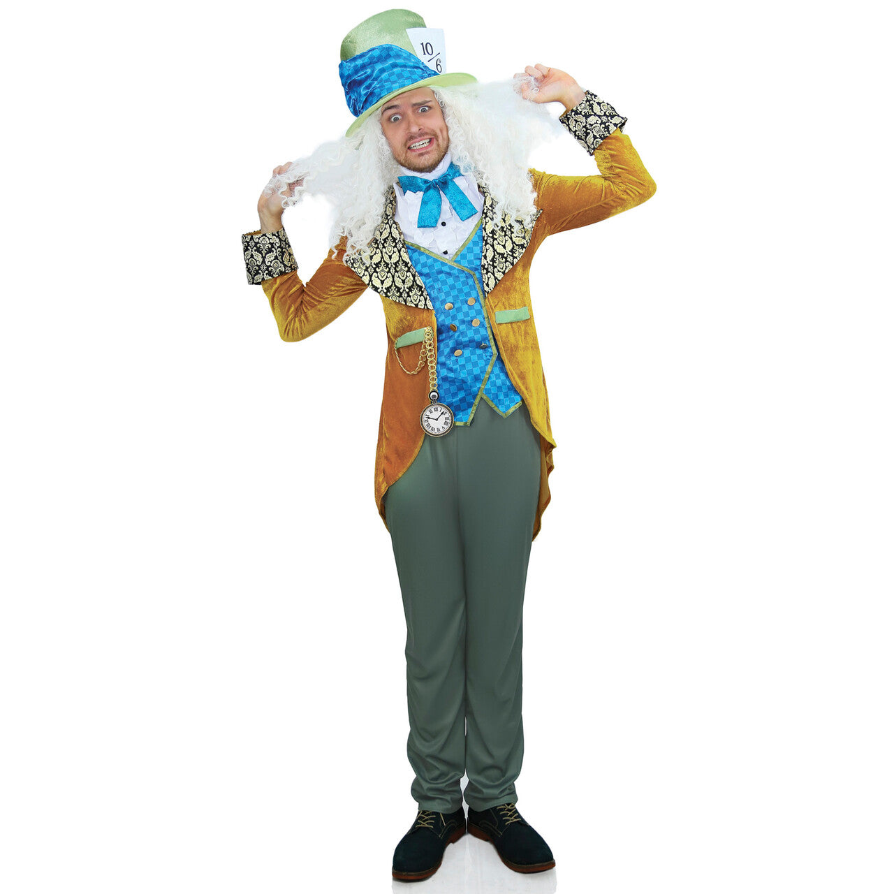 Op deze afbeelding zie je een Kostuums, van het merk Leg Avenue. Krankzinnig Knotsgek Mad Hatter Man Kostuum