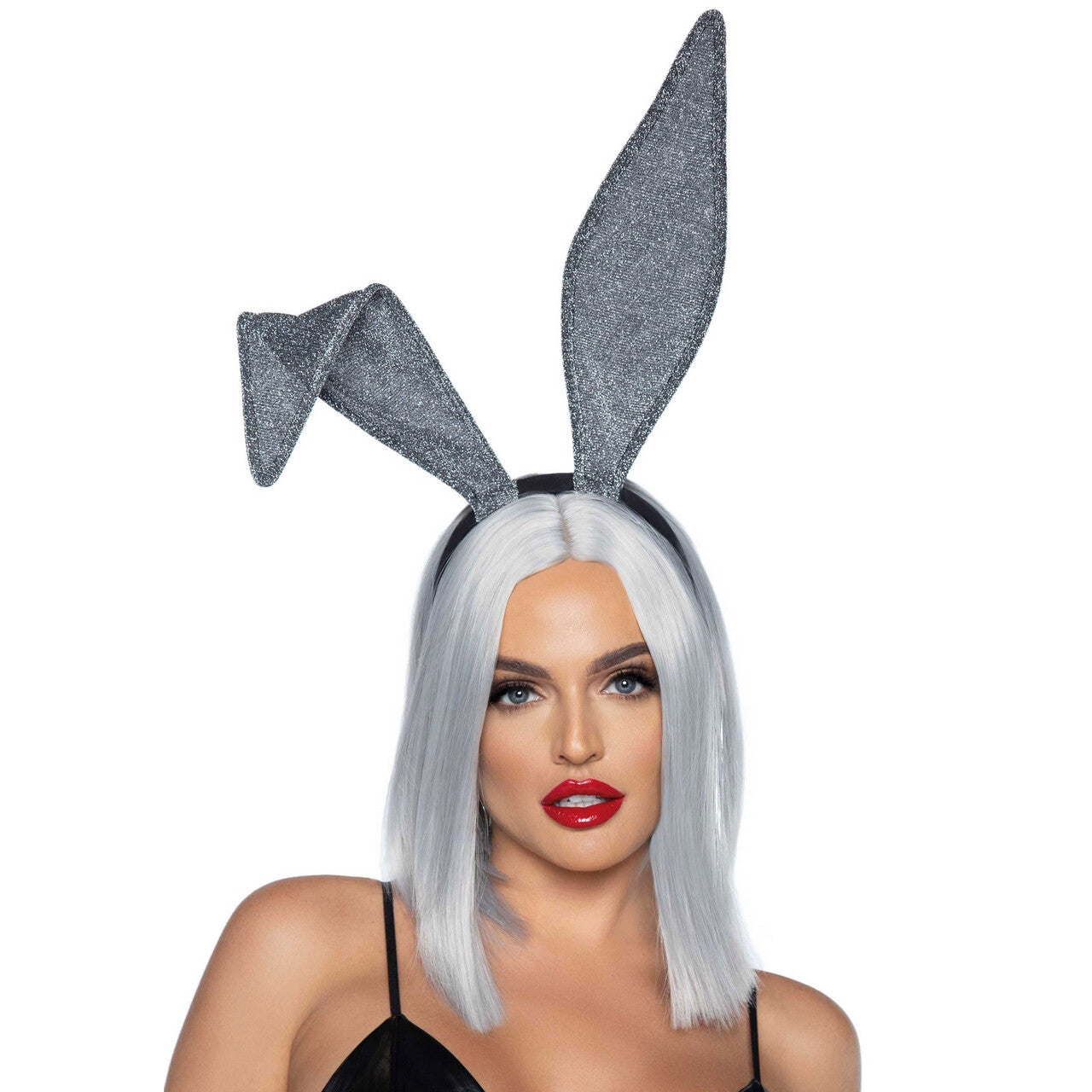 Op deze afbeelding zie je een Accessoires, van het merk Leg Avenue. Zilveren Glitter Playboy Oren