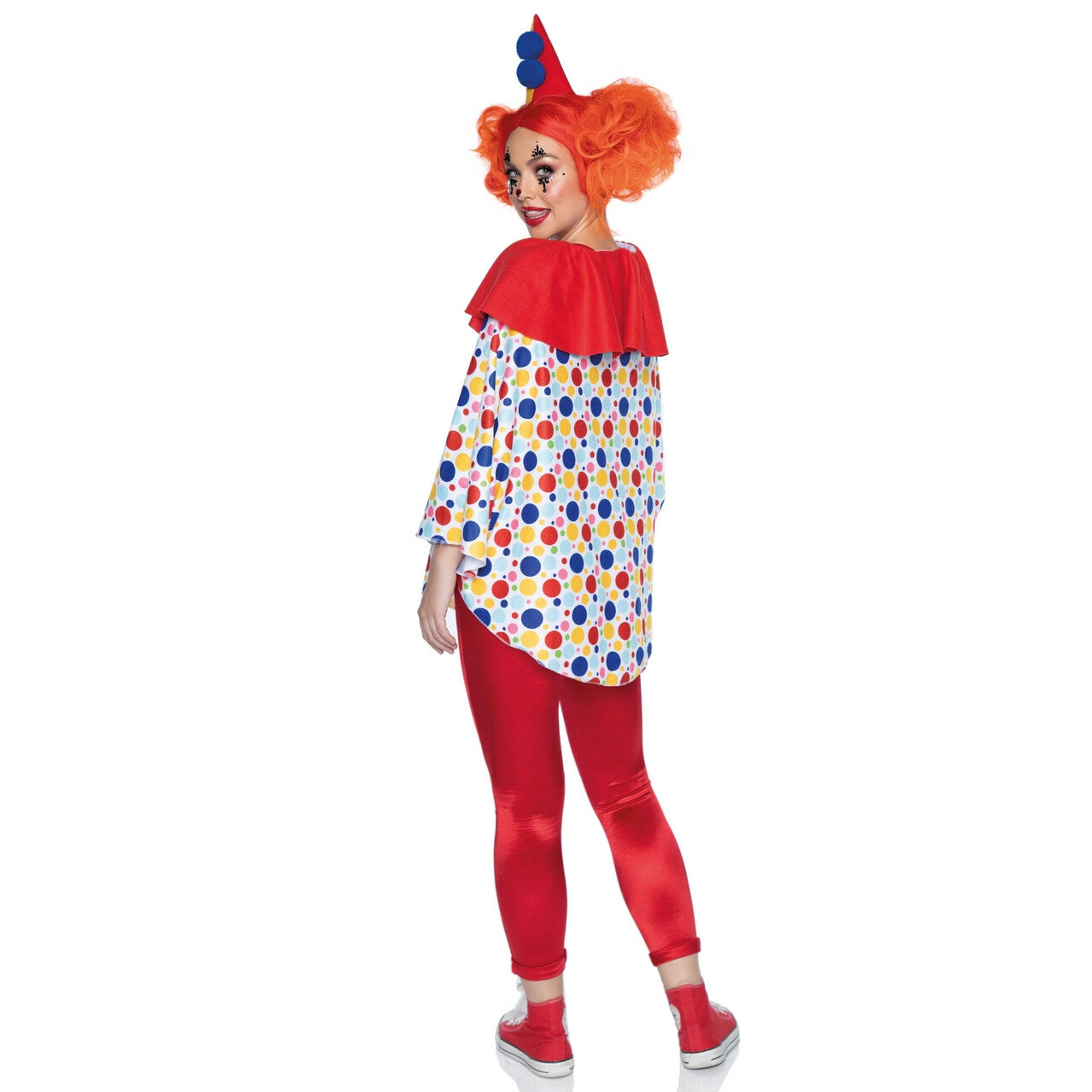 Op deze afbeelding zie je een Kostuums, van het merk Leg Avenue. Vrolijke Stippen En Bellen Clown Vrouw Kostuum