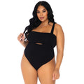 Zwarte Top Met Bodysuit Plus Size Vrouw Kostuum