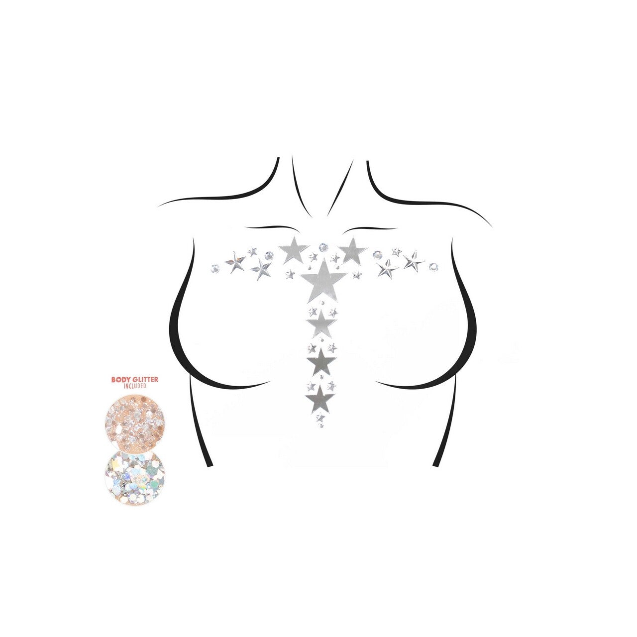 Op deze afbeelding zie je een Accessoires, van het merk Leg Avenue. Kismet Body Jewels Sticker