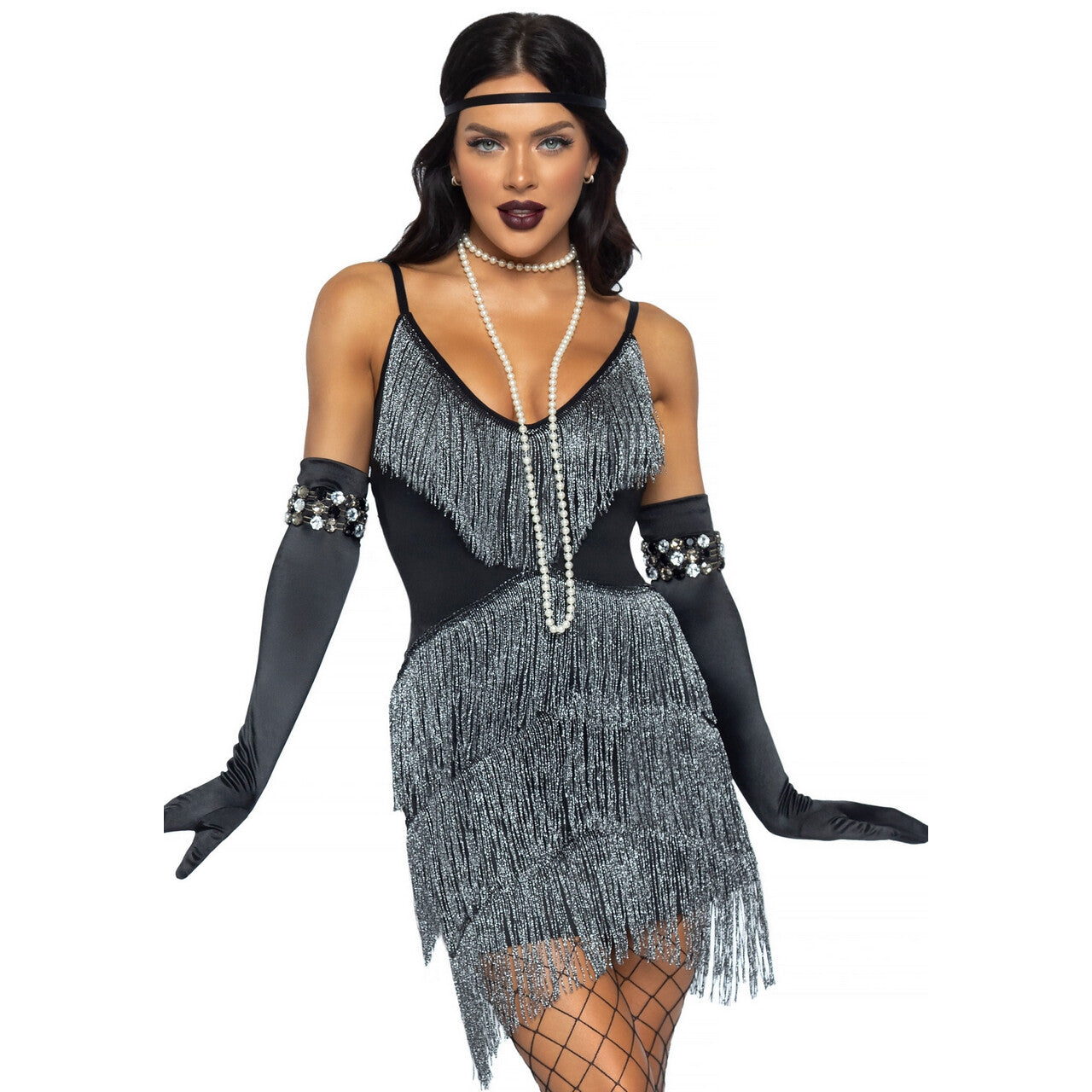 Op deze afbeelding zie je een Kostuums, van het merk Leg Avenue. Jaren 20 Luxe Flapper Klapper Vrouw Kostuum