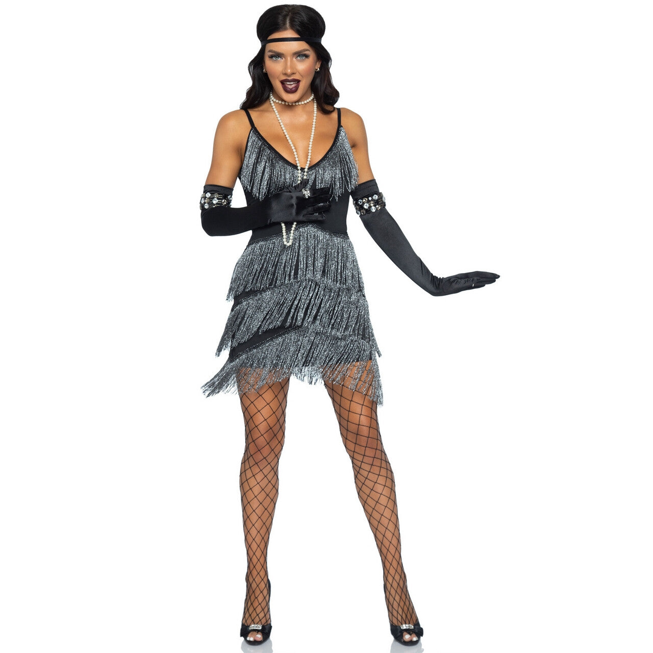 Op deze afbeelding zie je een Kostuums, van het merk Leg Avenue. Jaren 20 Luxe Flapper Klapper Vrouw Kostuum