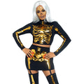 Gouden Vip Skelet Vrouw Kostuum