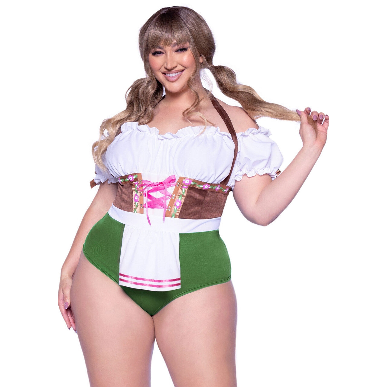 Op deze afbeelding zie je een Kostuums, van het merk Leg Avenue. Flirterige Fraulein Plus Size Vrouw Kostuum