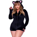 Kittig Zwart Poesje Holly Plus Size Vrouw Kostuum