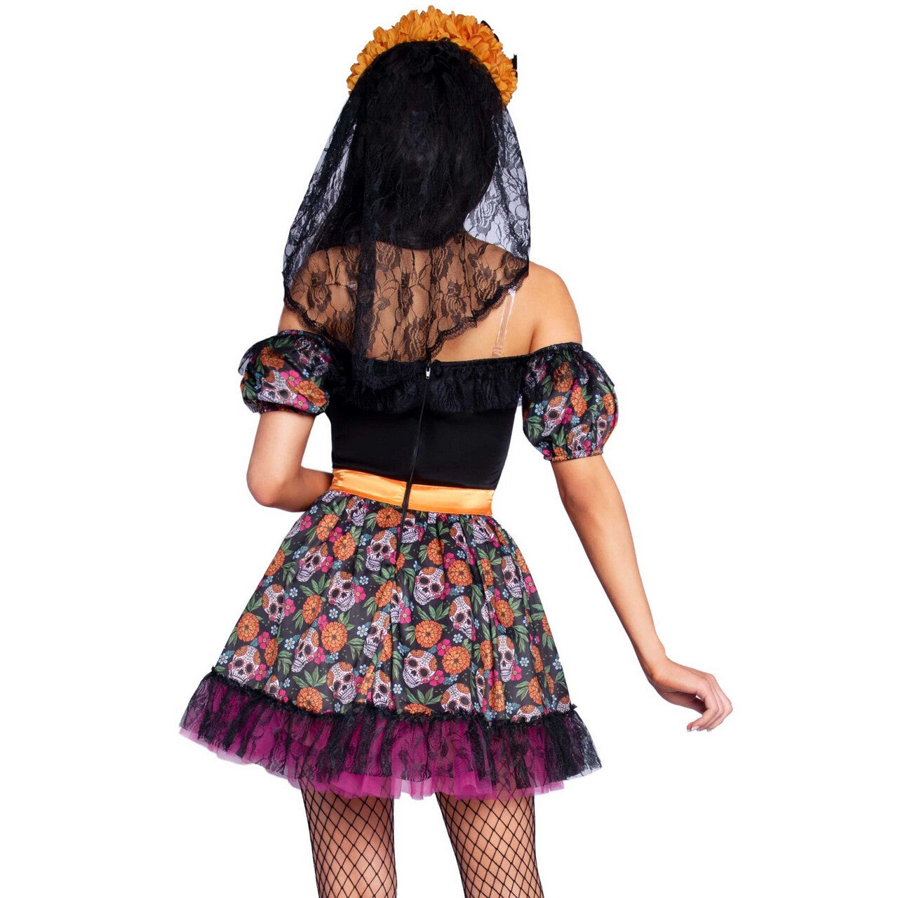 Op deze afbeelding zie je een Kostuums, van het merk Leg Avenue. Marigold Catrina Dag Van De Doden Vrouw Kostuum