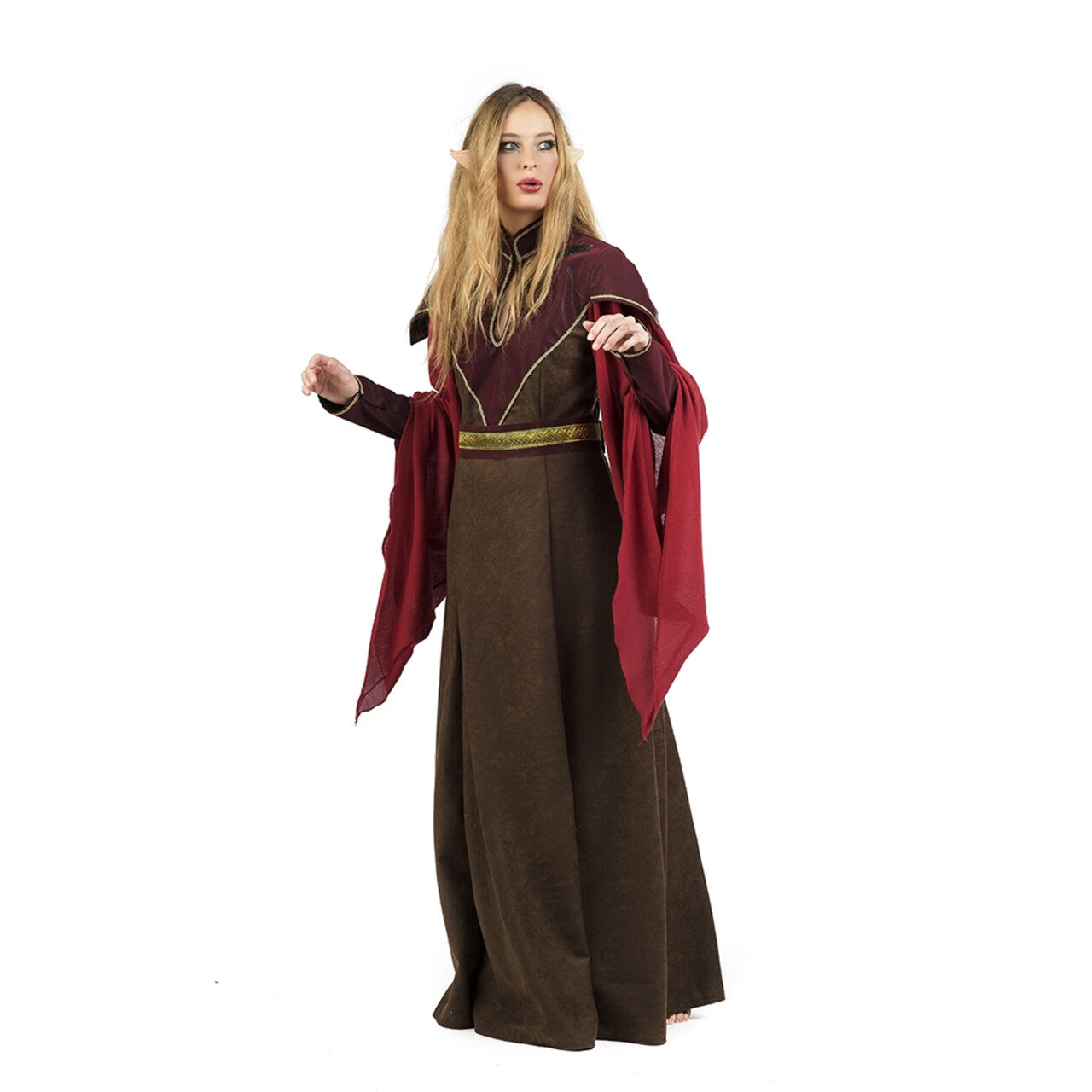 Op deze afbeelding zie je een Kostuums, van het merk Limit. Bruin Kiara Keltische Druide Vrouw Kostuum