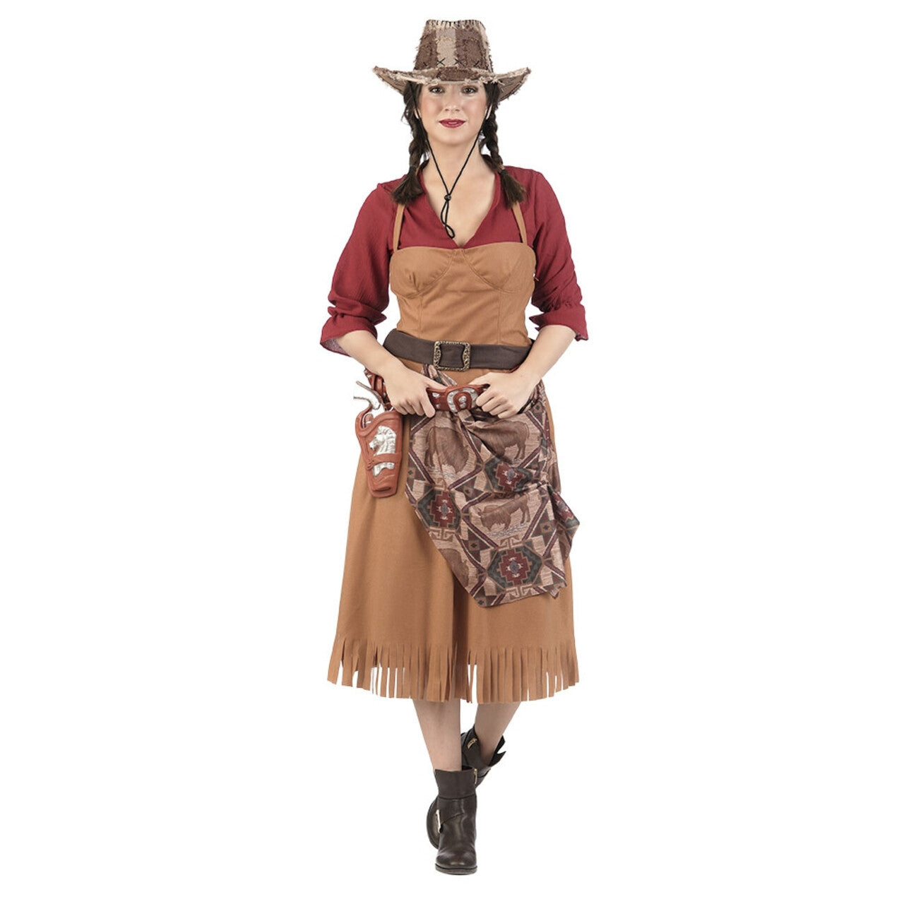 Op deze afbeelding zie je een Kostuums, van het merk Limit. Texaanse Cowgirl Sue Ellen Vrouw Kostuum