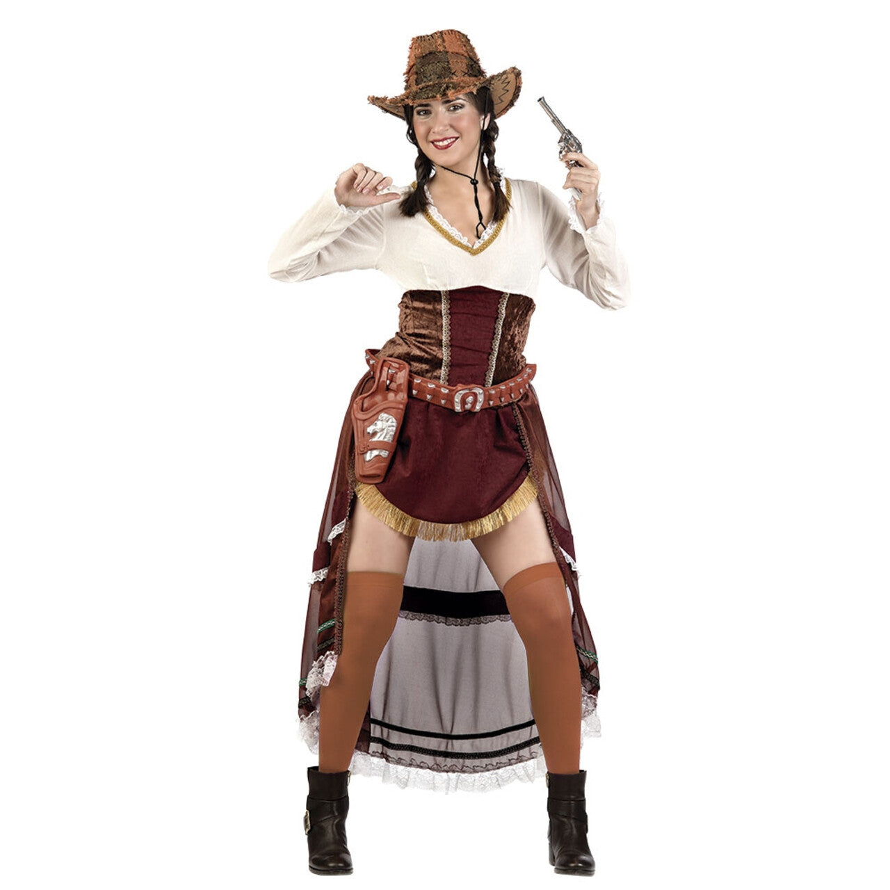 Op deze afbeelding zie je een Kostuums, van het merk Limit. Cowgirll Heet Arizona Annie Vrouw Kostuum