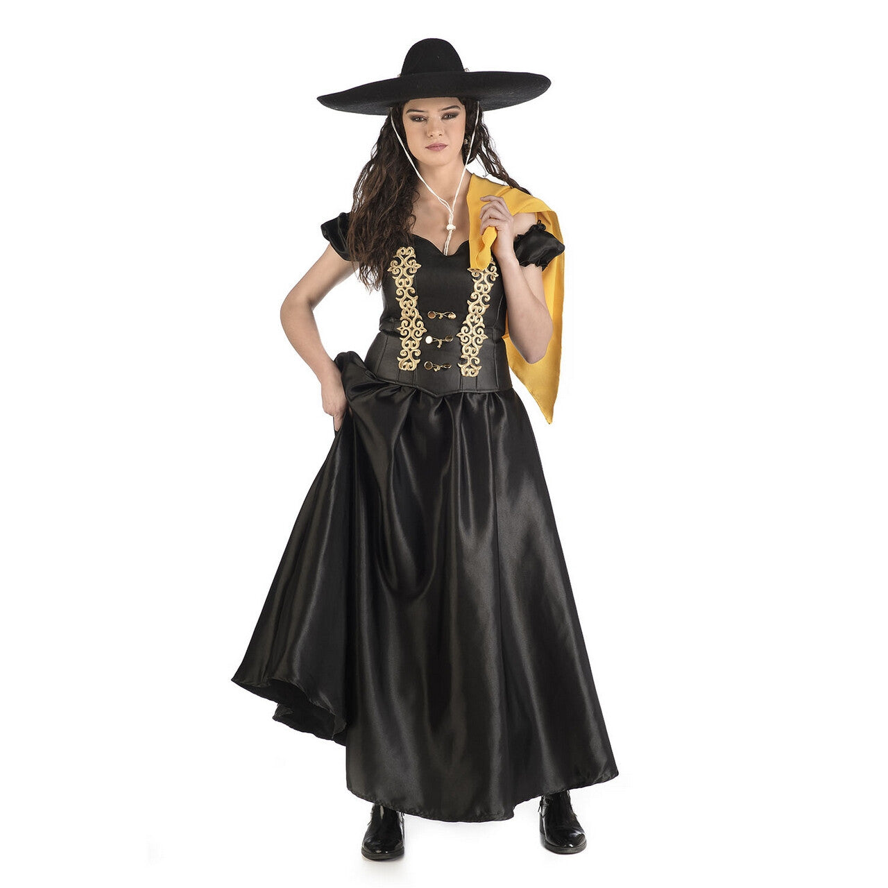 Op deze afbeelding zie je een Kostuums, van het merk Limit. Dona Rosita Mexicaanse Grootgrondbezitster Vrouw Kostuum