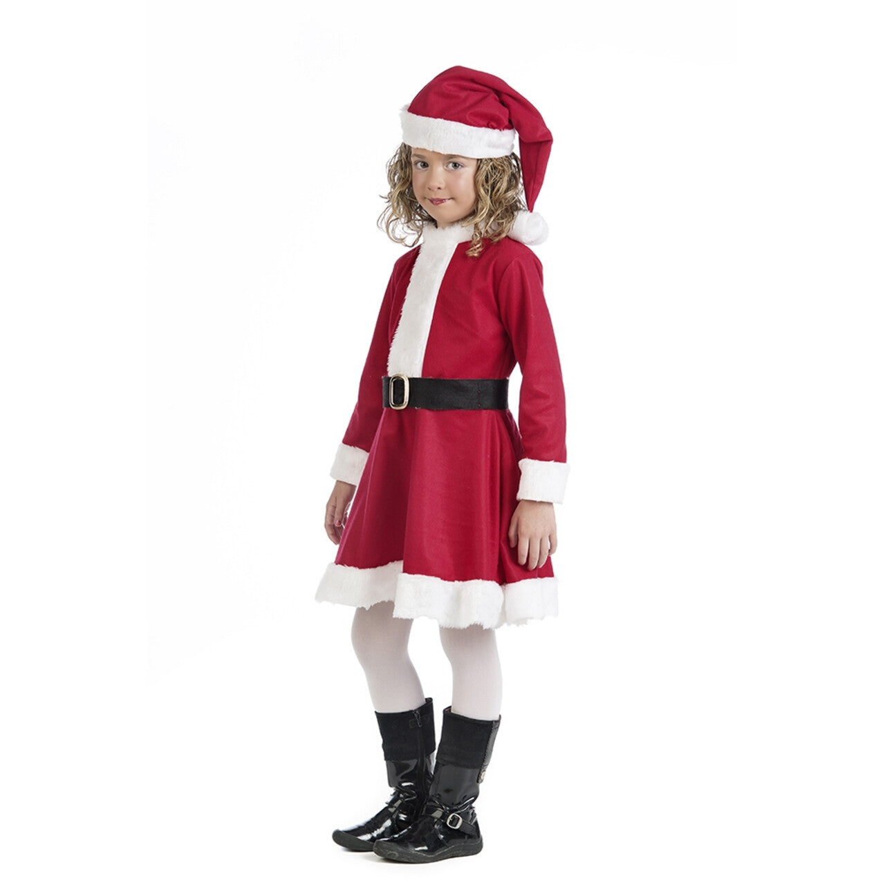 Op deze afbeelding zie je een Kostuums, van het merk Limit. Warm Rood Kerstvrouw Meisje Kostuum