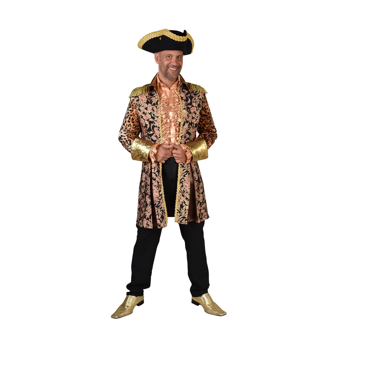 Op deze afbeelding zie je een Kostuums, van het merk Magic By Freddy's. Luxe Jas Markies Jack Owar Man