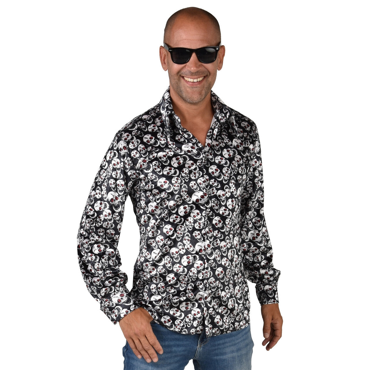 Op deze afbeelding zie je een Kostuums, van het merk Magic By Freddy's. Skull Raiser Overhemd Man