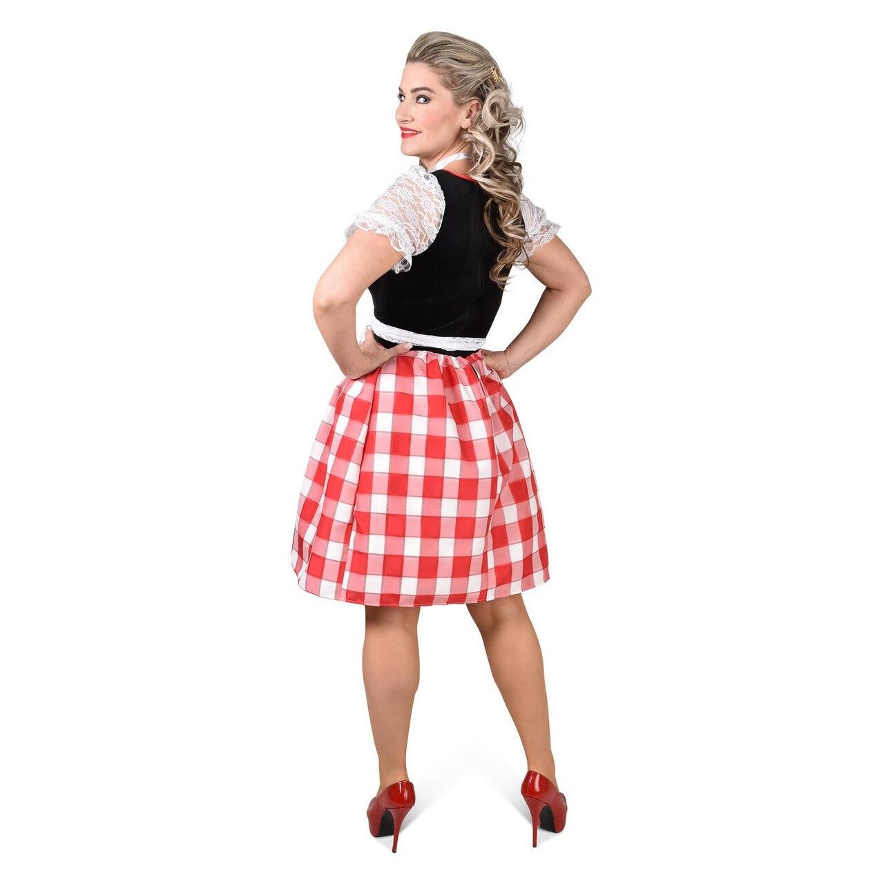 Op deze afbeelding zie je een Kostuums, van het merk Magic By Freddy's. Dirndl Dina Bierpul Vrouw Kostuum