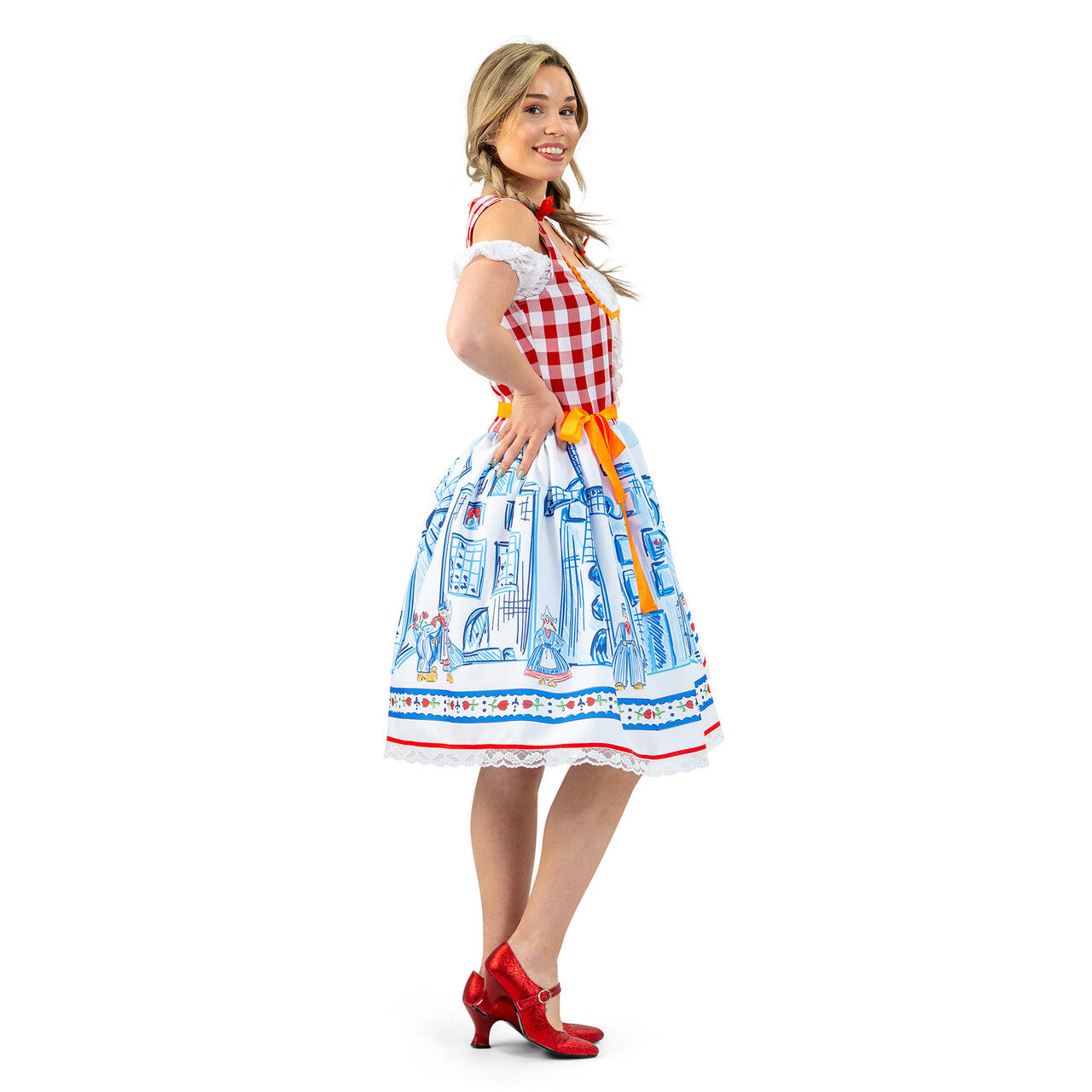 Op deze afbeelding zie je een Kostuums, van het merk Magic By Freddy's. Hollandse Deerne Dafne Vrouw Kostuum