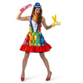 Rainbow Clown Clumpsy Vrouw Kostuum