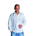 Glimmende Disco Gozer Pailletten Hemd Wit Man