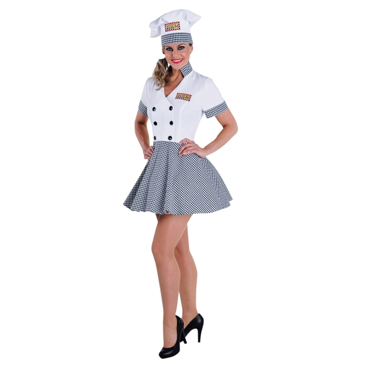 Op deze afbeelding zie je een Kostuums, van het merk Magic By Freddy's. Michelin Kok Margot Sterren Restaurant Vrouw Kostuum