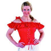 Op deze afbeelding zie je een Kostuums, van het merk Magic By Freddy's. Verleidelijke Dirndl Blouse Angelica Rood Vrouw