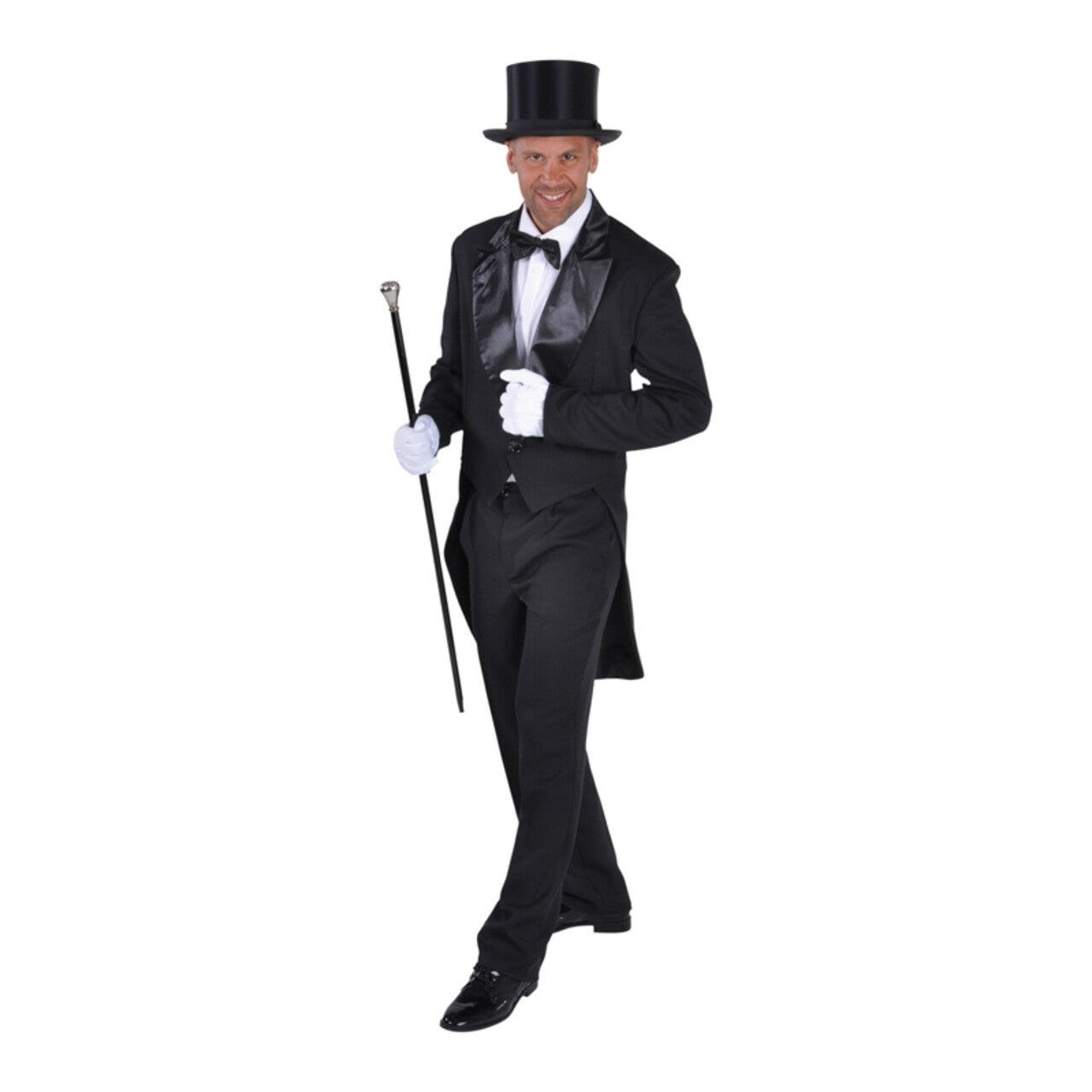 Op deze afbeelding zie je een Kostuums, van het merk Magic By Freddy's. Zwarte Slipjas Bing Crosby Man
