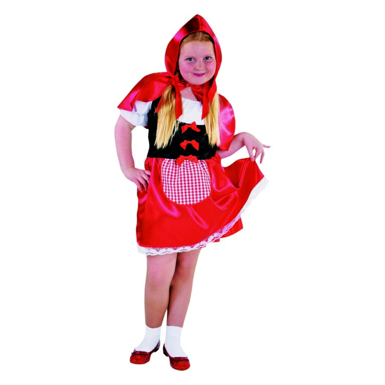 Op deze afbeelding zie je een Kostuums, van het merk Magic By Freddy's. Grootmoeders Kleine Schat Roodkapje Meisje Kostuum