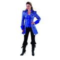 Met Brokaat Versierde Mantel En Vest Hertogin Blauw Vrouw