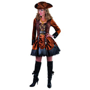 Op deze afbeelding zie je een Kostuums, van het merk Magic By Freddy's. Aristocratisch Victoriaans Steampunk Vrouw Kostuum