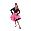 Jaren 50 Swing Rock Rok Roze Stippen Vrouw