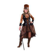 Op deze afbeelding zie je een Kostuums, van het merk Magic By Freddy's. Sheffield Steampunk Cyber Vrouw Kostuum