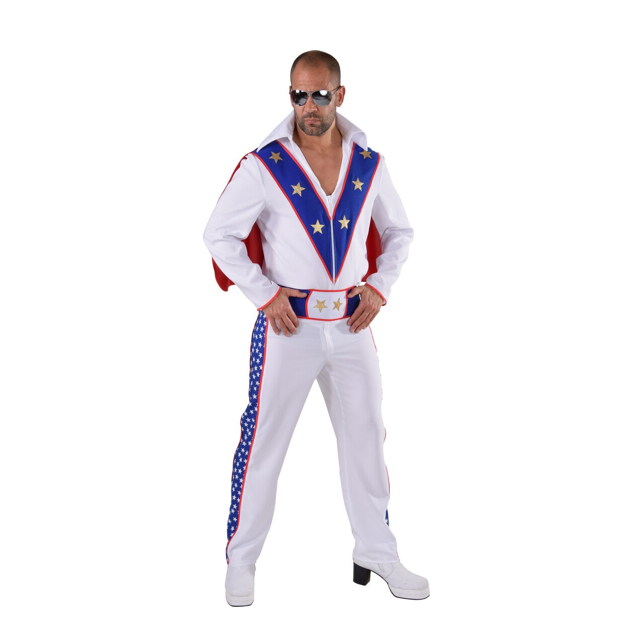 Op deze afbeelding zie je een Kostuums, van het merk Magic By Freddy's. Superheld Stuntman Sterren Kostuum