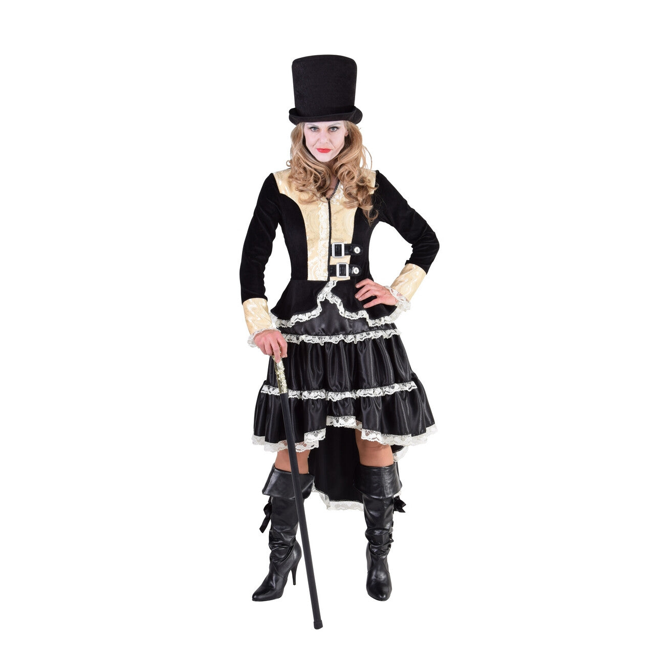 Op deze afbeelding zie je een Kostuums, van het merk Magic By Freddy's. Steampunk Blackpool Beauty Vrouw Kostuum