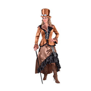 Op deze afbeelding zie je een Kostuums, van het merk Magic By Freddy's. Bronzen Steampunk Blackburn Fantasie Vrouw Kostuum