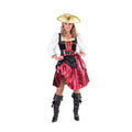 Rode Verleidelijke Hoog Water Pirate Vrouw Kostuum