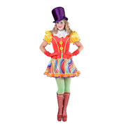 Op deze afbeelding zie je een Kostuums, van het merk Magic By Freddy's. Grappige Circus Clown Regenboog Vrouw Kostuum