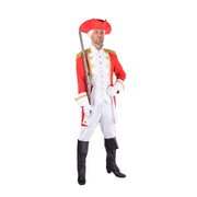 Op deze afbeelding zie je een Kostuums, van het merk Magic By Freddy's. Garde Officier Koninklijk Paleis Rood Man Kostuum