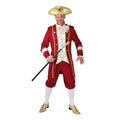 Glimmende Mouwen Markies Rood Man Kostuum